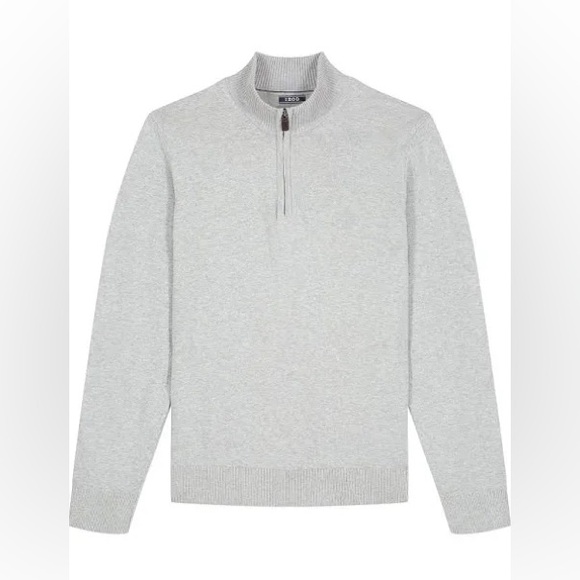 IZOD Heather Grey Half-Zip Mockneck Long-Sleeve Pullover Thick Sweater Shirt XXL - Picture 7 of 16